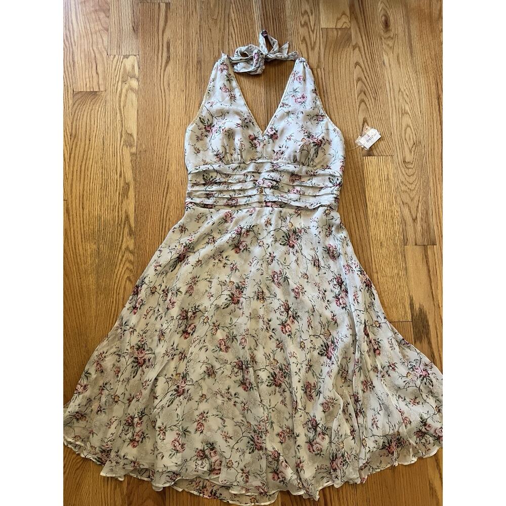 Dress barn silk dress size 10 festival romantic cottagecore farmcore romantic - Picture 13 of 13